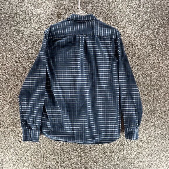 J Crew Shirt Mens Large Blue Plaid Flex Oxford Chambray Button Up Preppy Adult - Picture 8 of 11